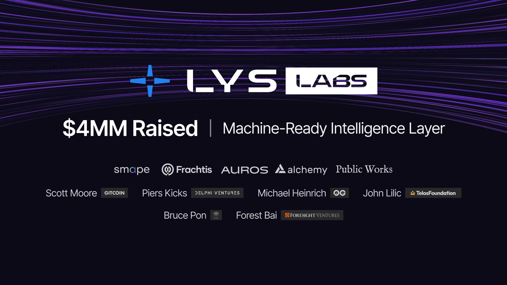 LYS Labs成功融资400万美元,致力于为Solana的互联网资本市场打造机器智能层
